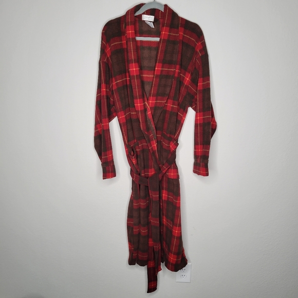 Christian dior plaid robe with waist tie - Picture 2 of 7